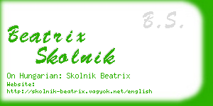 beatrix skolnik business card